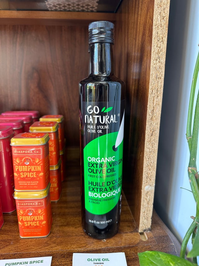 Go Natural – Huile d'olive 100 % extra vierge biologique – Les